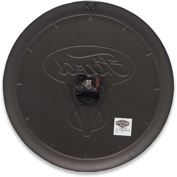 Official Ford V8 Genuine Parts Round Embossed Metal Hanging Wall Clock Collector - Picture 5 of 7